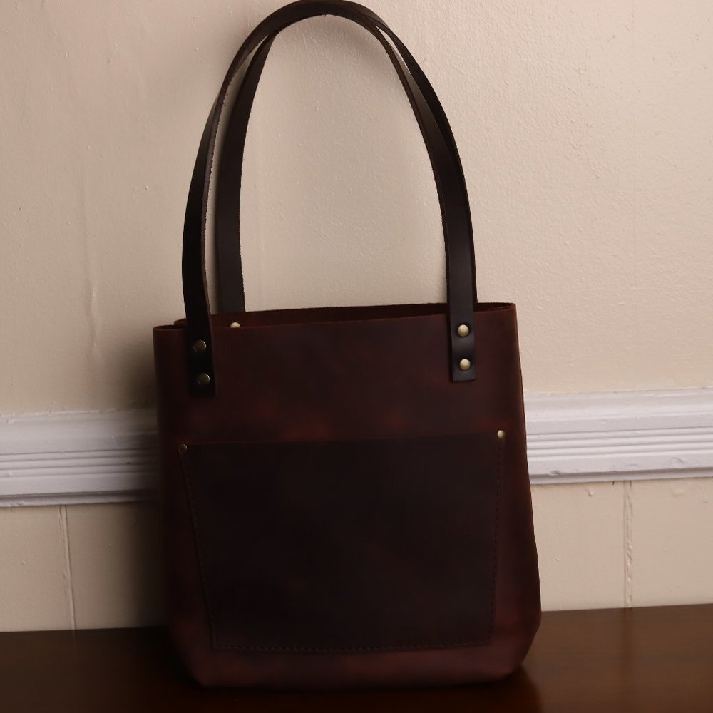 Portland Leather Goods Small Merlot Tote - NEW